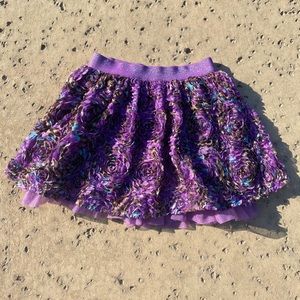 Super cute purple cheetah print skirt ruffles 💕